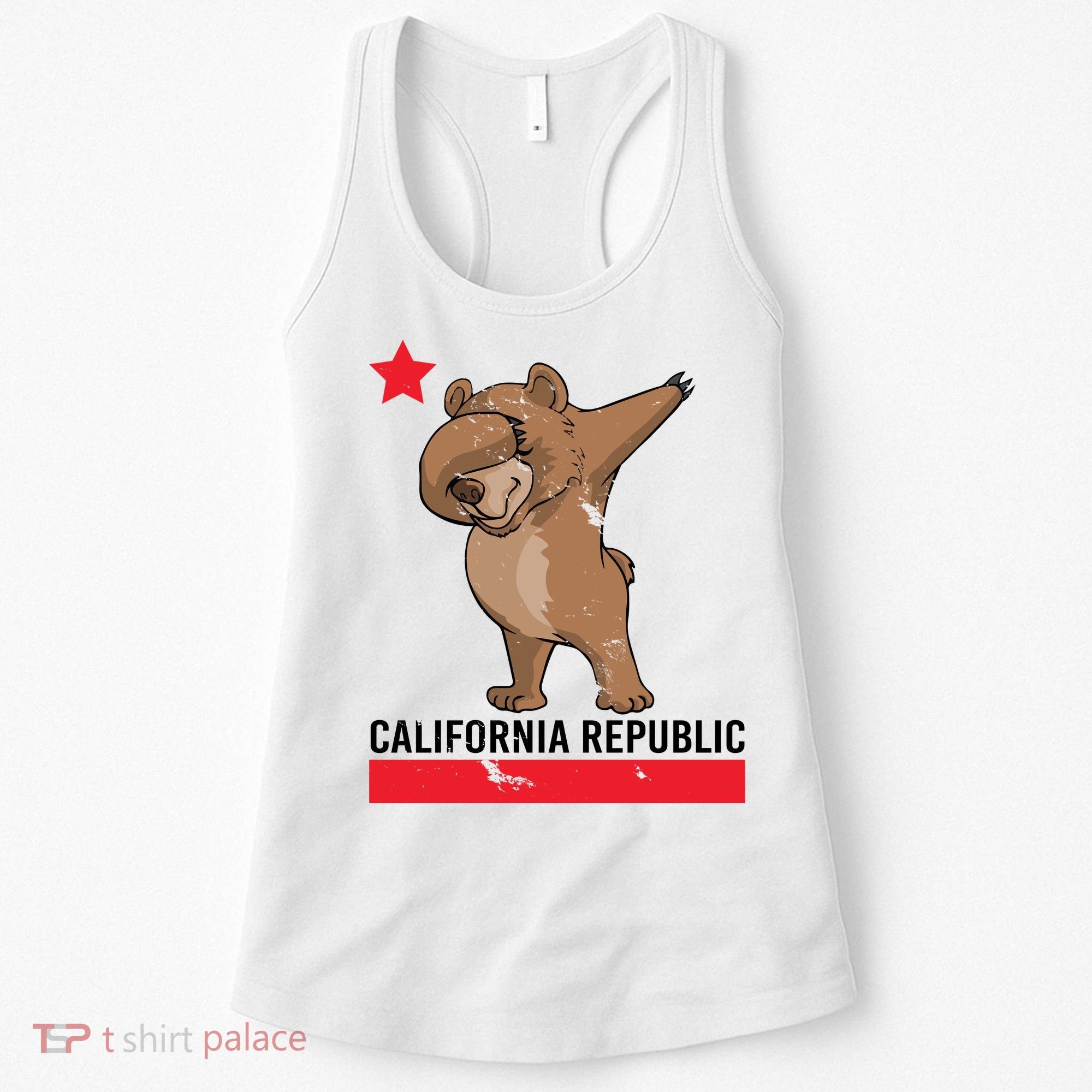 Dabbing California Republic Bear Women's Tank Top