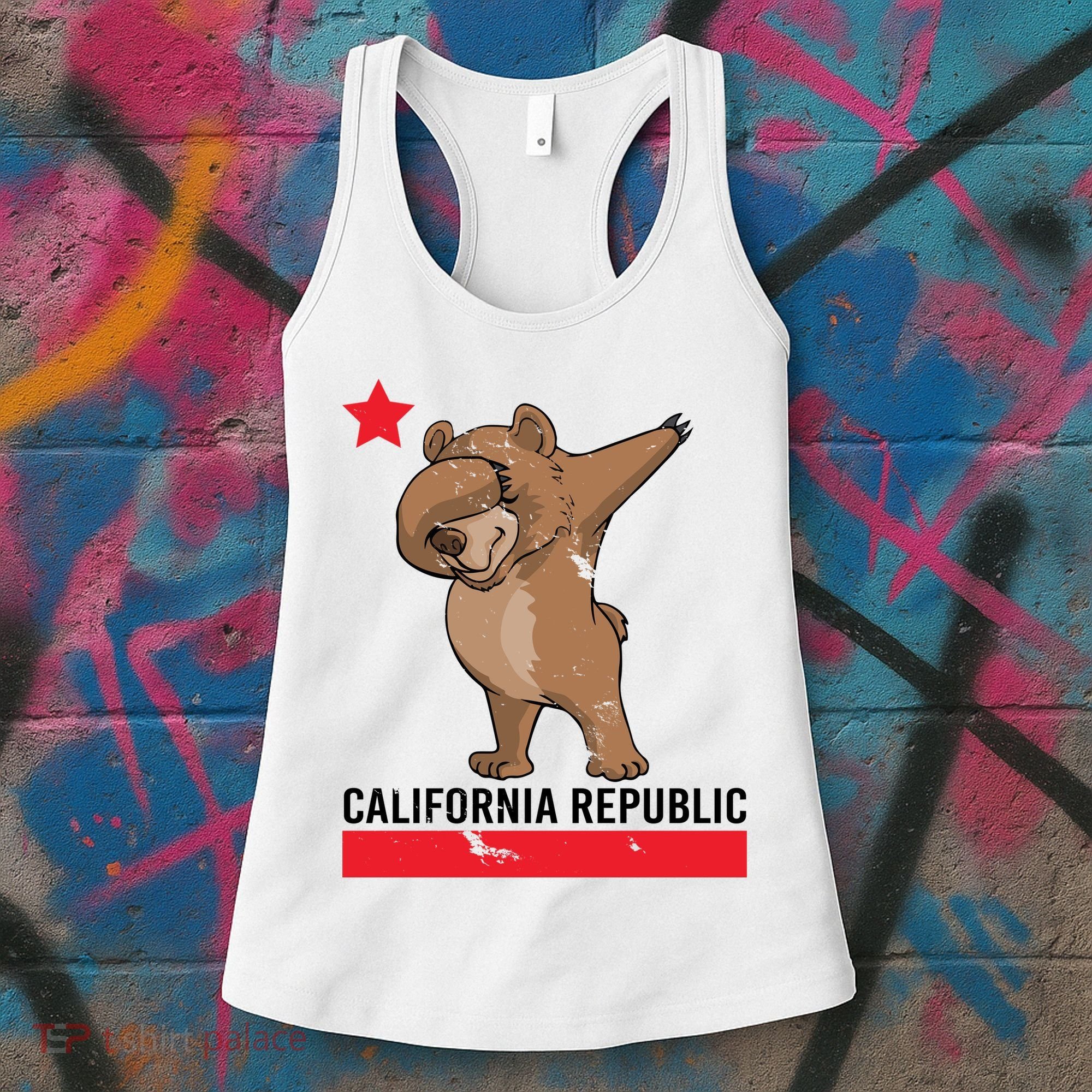 Dabbing California Republic Bear Women's Tank Top