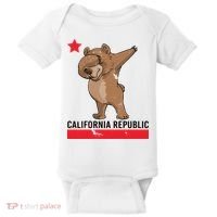 Dabbing California Republic Bear Baby Bodysuit thumb 0