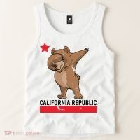 Dabbing California Republic Bear Tank Top thumb 2