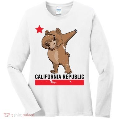 Dabbing California Republic Bear Women's Long Sleeve Shirt