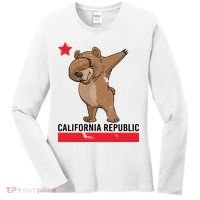 Dabbing California Republic Bear Women's Long Sleeve Shirt thumb 0