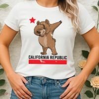 Dabbing California Republic Bear Women's T-Shirt thumb 2
