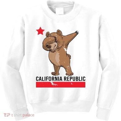 Dabbing California Republic Bear Kids Sweatshirt