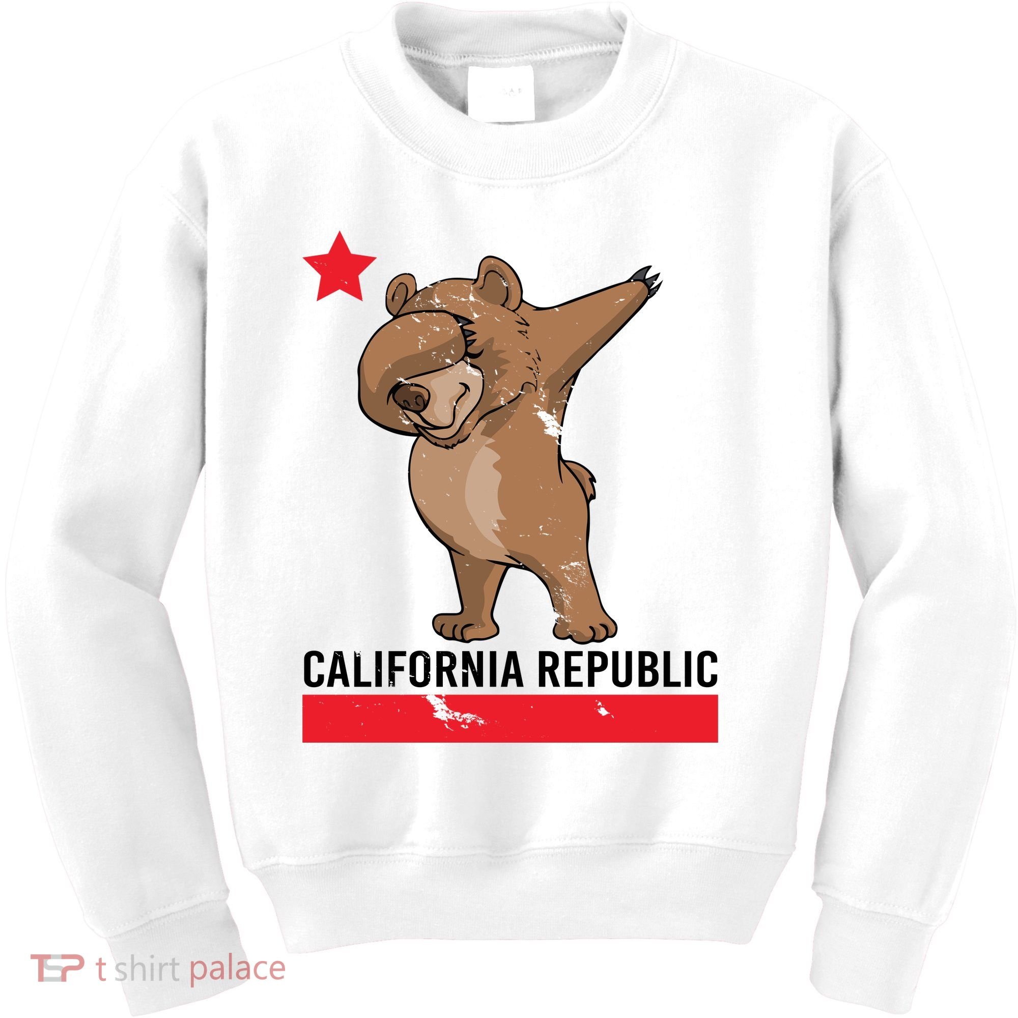 Dabbing California Republic Bear Kids Sweatshirt