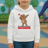 Dabbing California Republic Bear Kids Hoodie thumb 3
