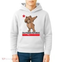 Dabbing California Republic Bear Kids Hoodie thumb 4