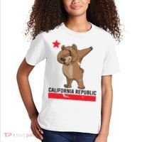Dabbing California Republic Bear Kids T-Shirt thumb 2