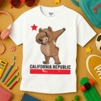 Dabbing California Republic Bear Kids T-Shirt thumb 3