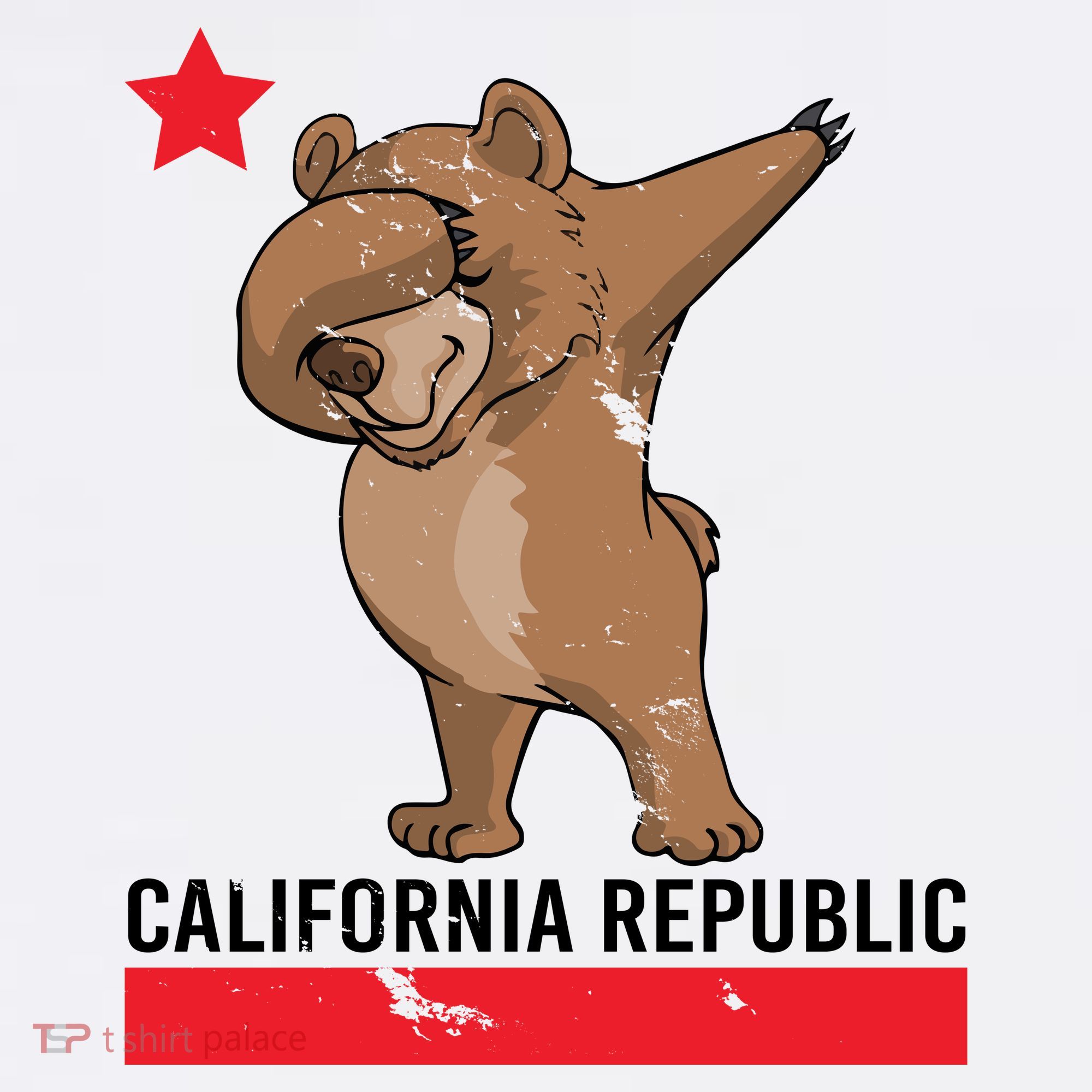 Dabbing California Republic Bear Kids T-Shirt