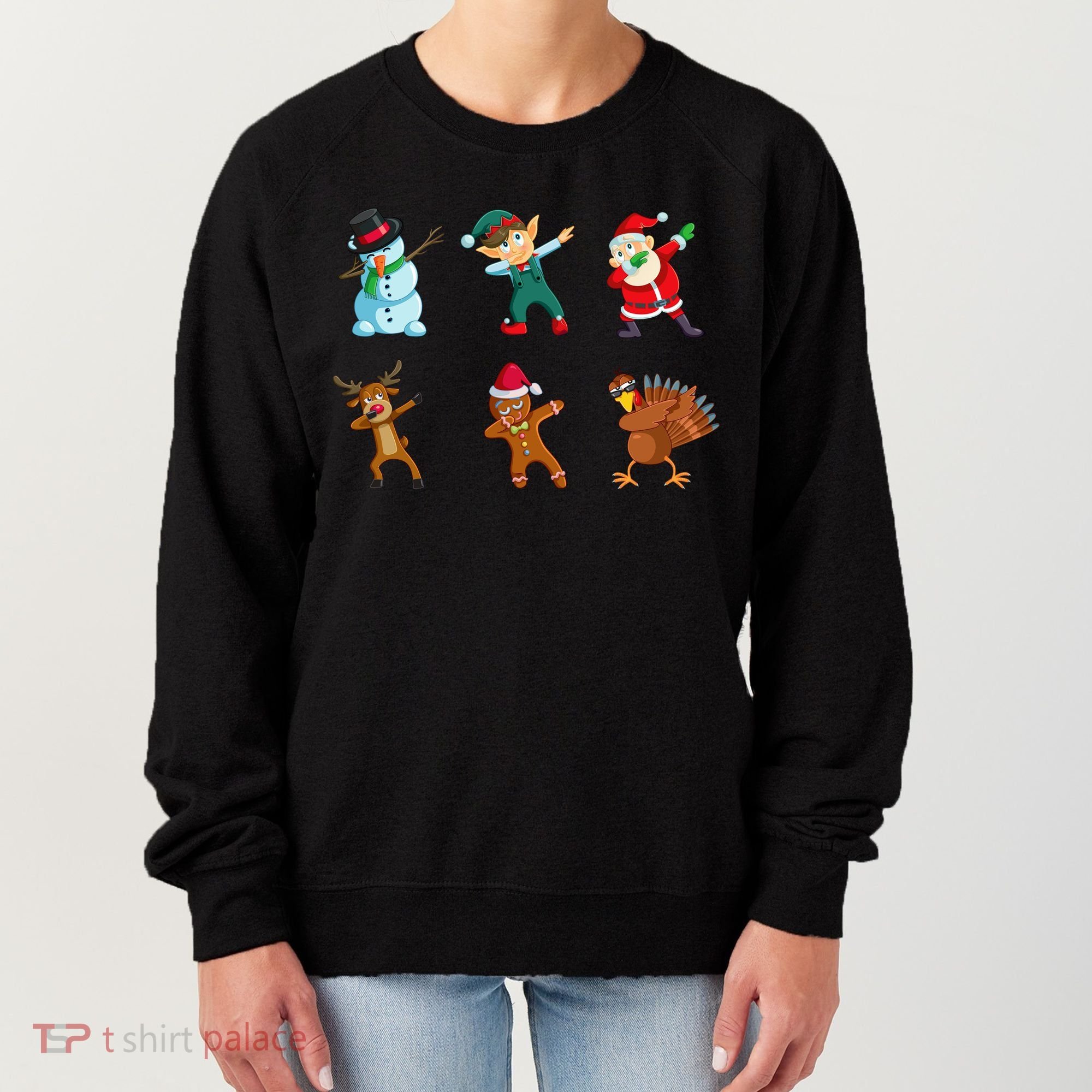 Dabbing Christmas Characters Women's Sweatshirt