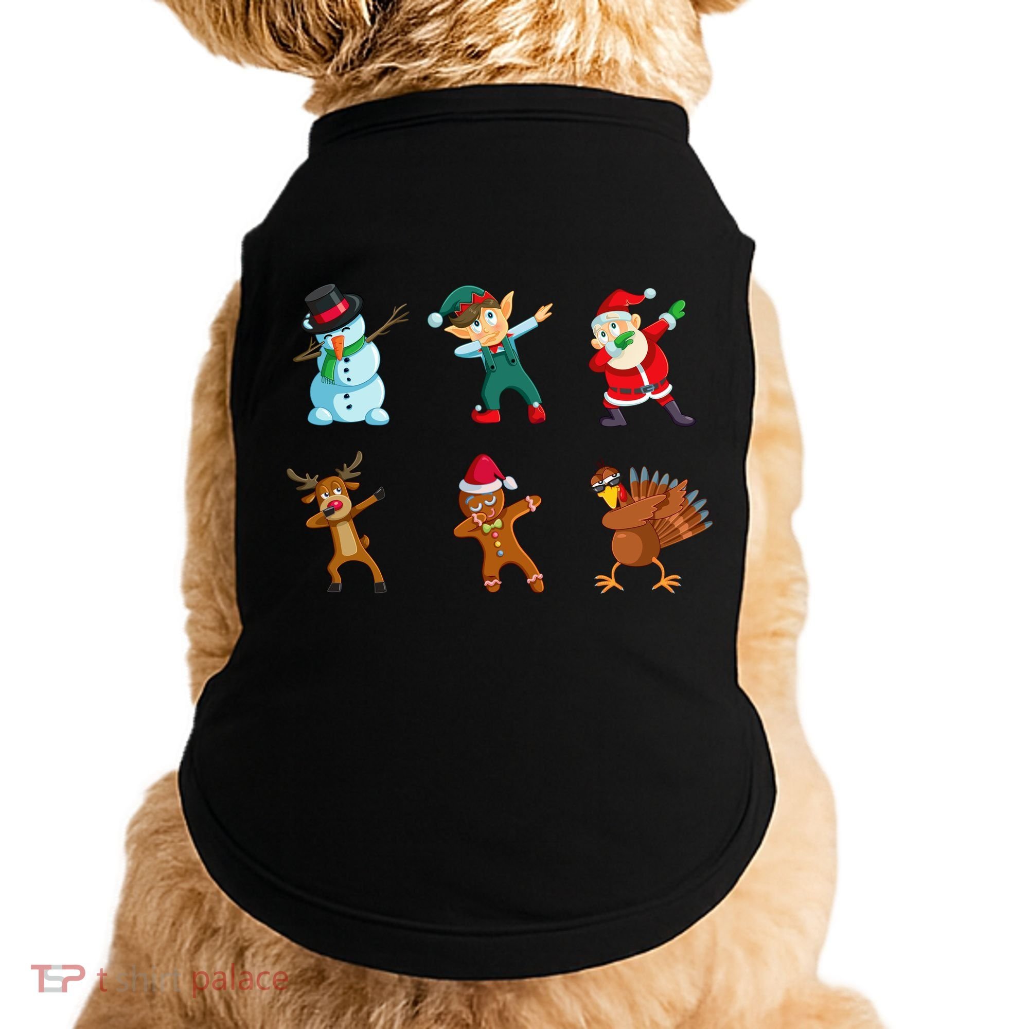Dabbing Christmas Characters Doggie Tank