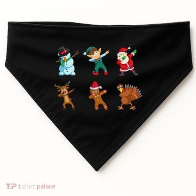Dabbing Christmas Characters USA-Made Doggie Bandana