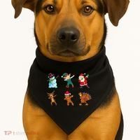 Dabbing Christmas Characters USA-Made Doggie Bandana thumb 1