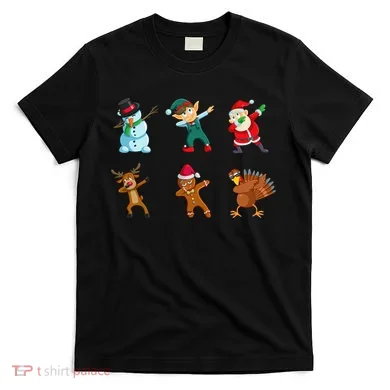 Dabbing Christmas Characters T-Shirt