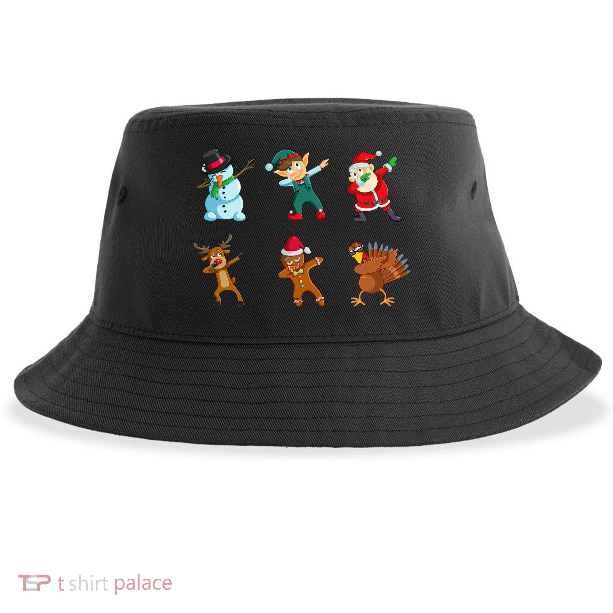 Dabbing Christmas Characters Sustainable Bucket Hat