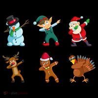 Dabbing Christmas Characters Mousepad thumb 1