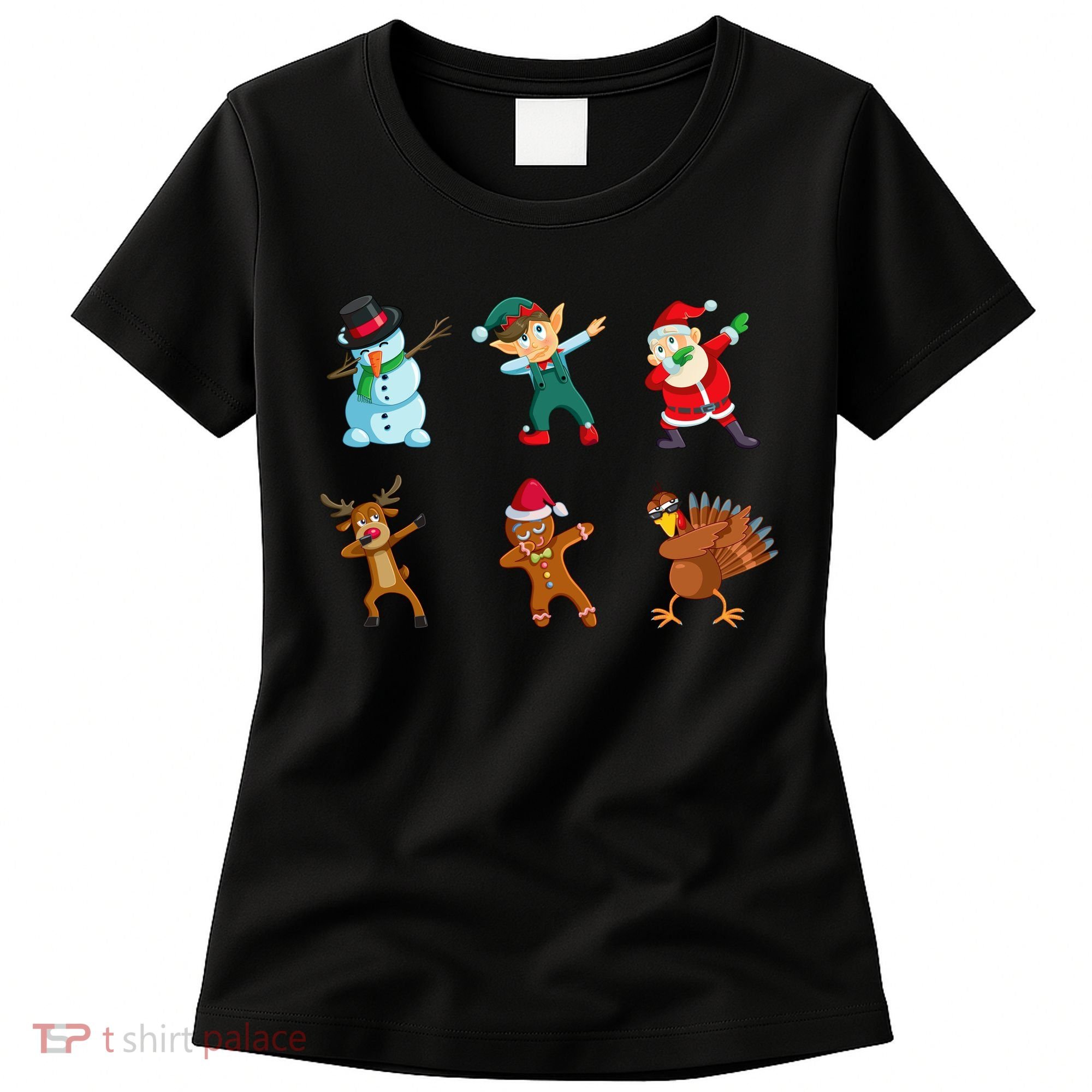 Dabbing Christmas Characters Women's T-Shirt