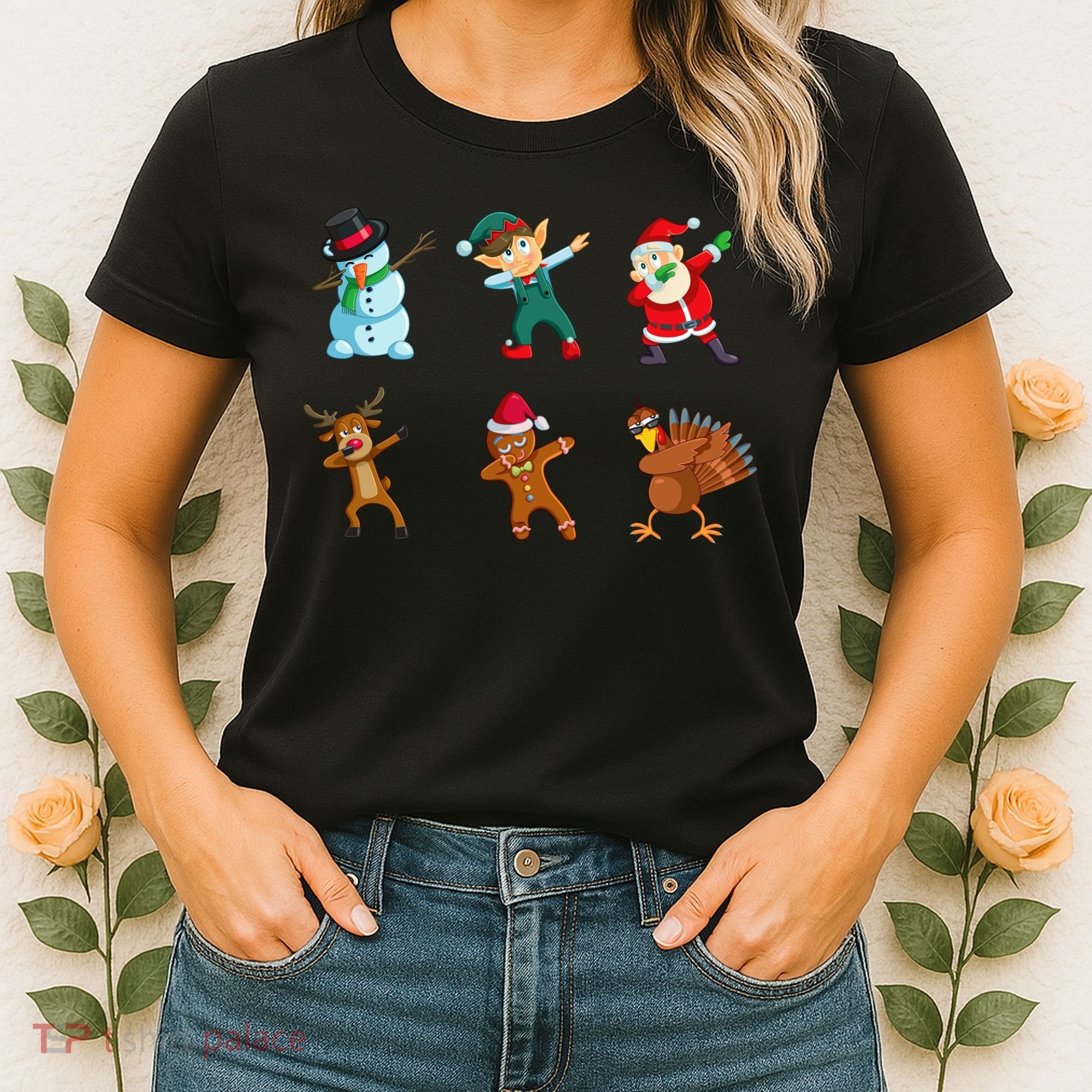 Dabbing Christmas Characters Women's T-Shirt