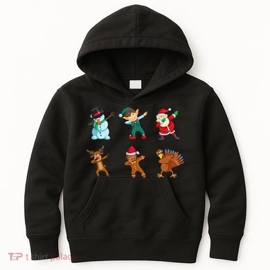Dabbing Christmas Characters Kids Hoodie