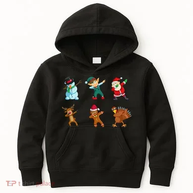 Dabbing Christmas Characters Kids Hoodie