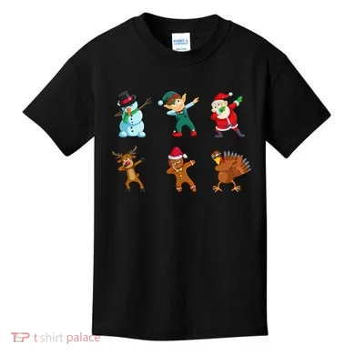 Dabbing Christmas Characters Kids T-Shirt