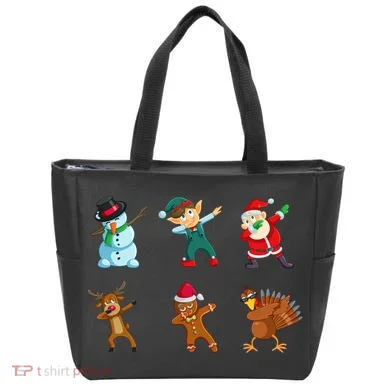 Dabbing Christmas Characters Tote Bag