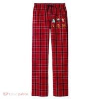 Dabbing Christmas Characters Men's Flannel Plaid Pajama Pants thumb 0