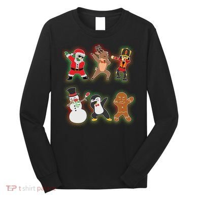 Dabbing Christmas Characters Santa Dab Long Sleeve Shirt