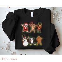 Dabbing Christmas Characters Santa Dab Sweatshirt thumb 2