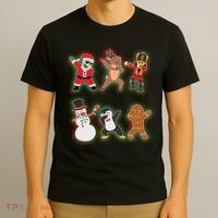 Dabbing Christmas Characters Santa Dab T-Shirt thumb 3