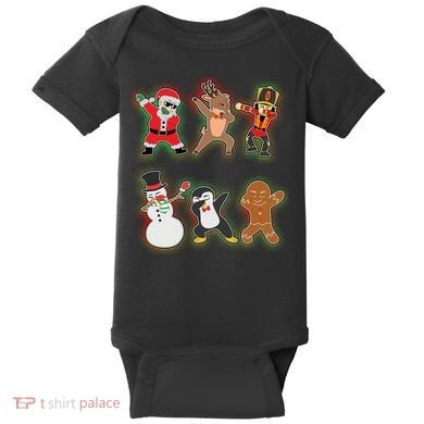 Dabbing Christmas Characters Santa Dab Baby Bodysuit