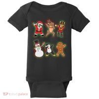 Dabbing Christmas Characters Santa Dab Baby Bodysuit thumb 0