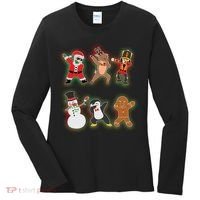 Dabbing Christmas Characters Santa Dab Women's Long Sleeve Shirt thumb 0