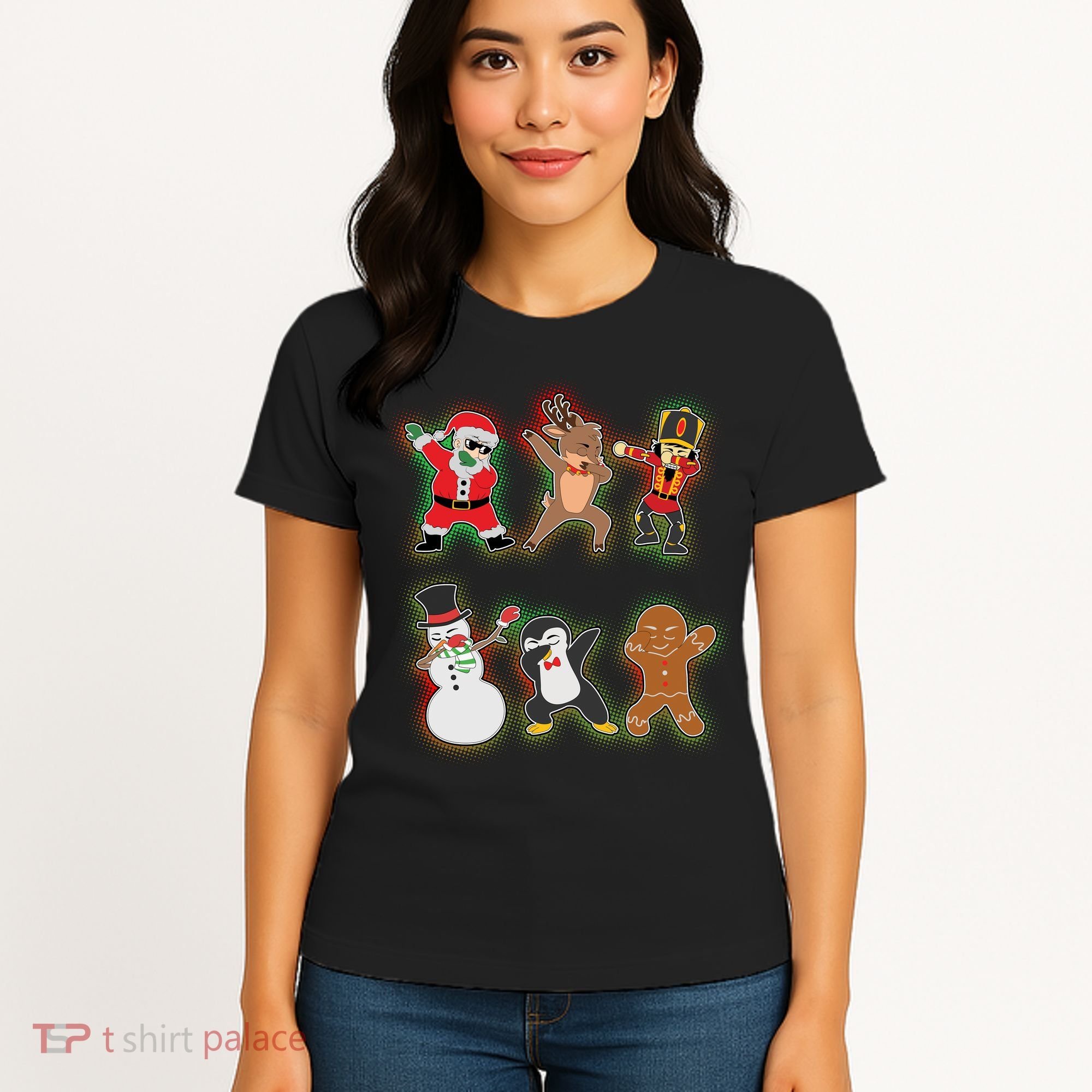 Dabbing Christmas Characters Santa Dab Women's T-Shirt
