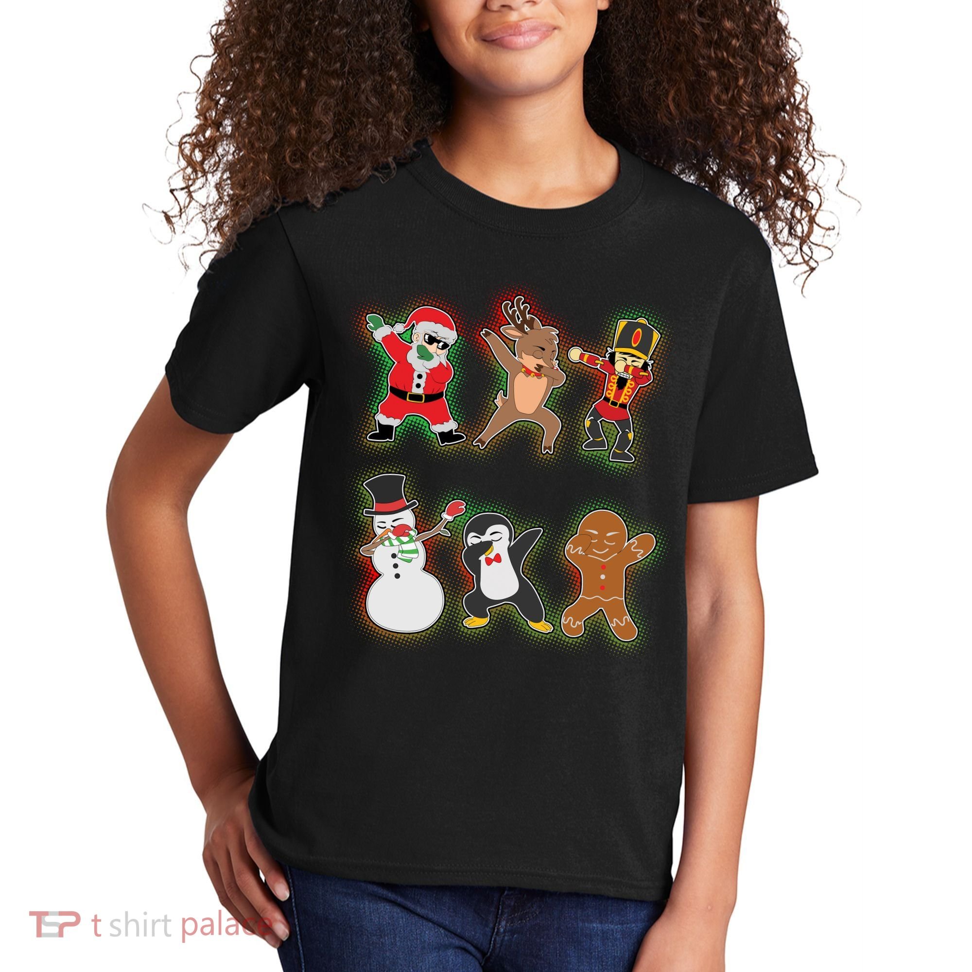 Dabbing Christmas Characters Santa Dab Kids T-Shirt