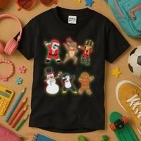 Dabbing Christmas Characters Santa Dab Kids T-Shirt thumb 3