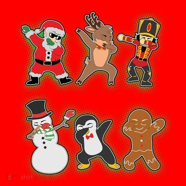 Dabbing Christmas Characters Santa Dab Santa Hat