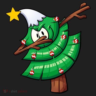 Dabbing Christmas Tree Comfort Colors Boxy T-Shirt