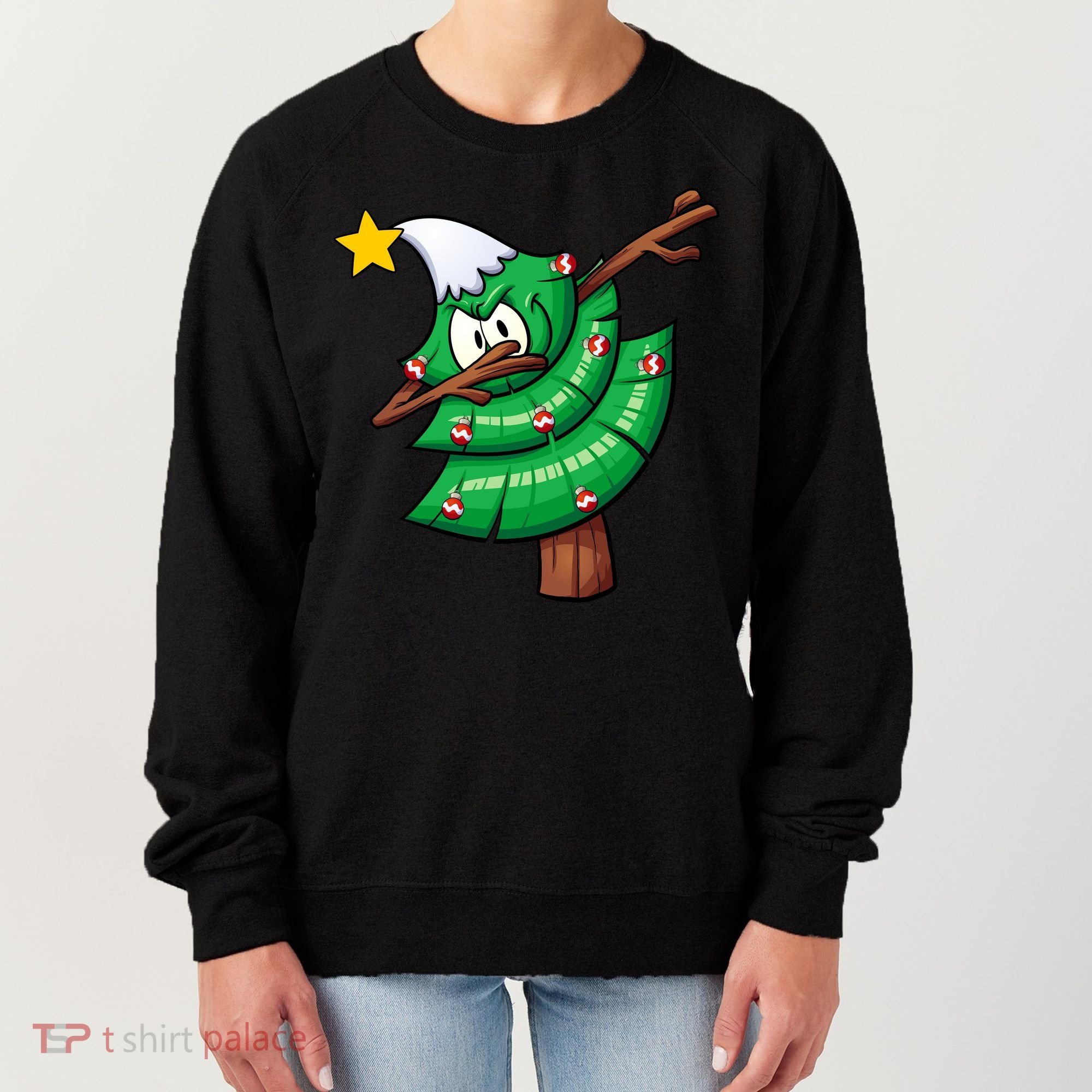 Dabbing Christmas Tree Women's Sweatshirt