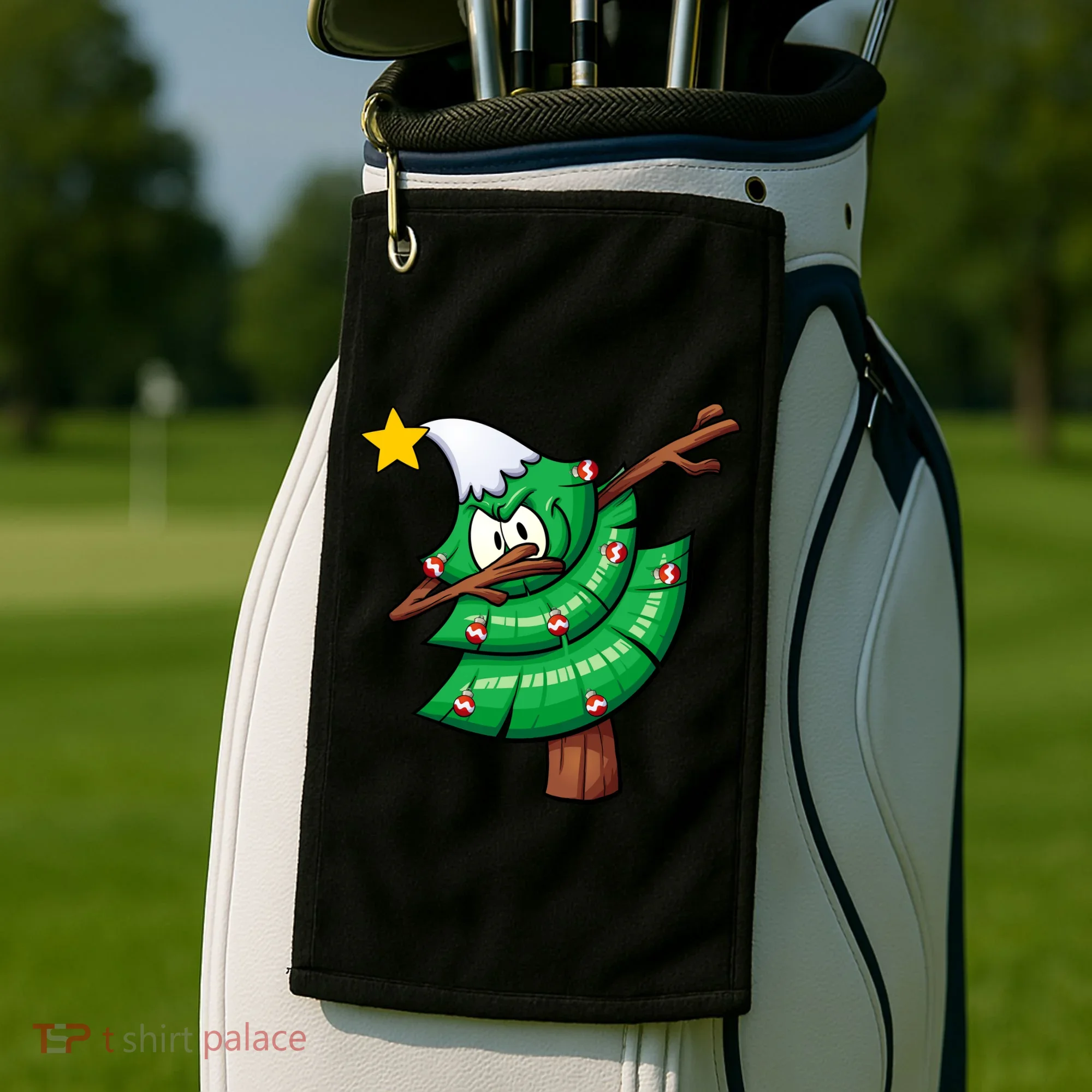 Dabbing Christmas Tree Golf Towel