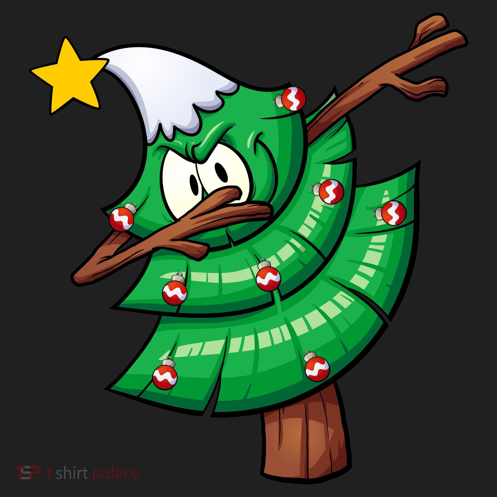 Dabbing Christmas Tree Golf Towel