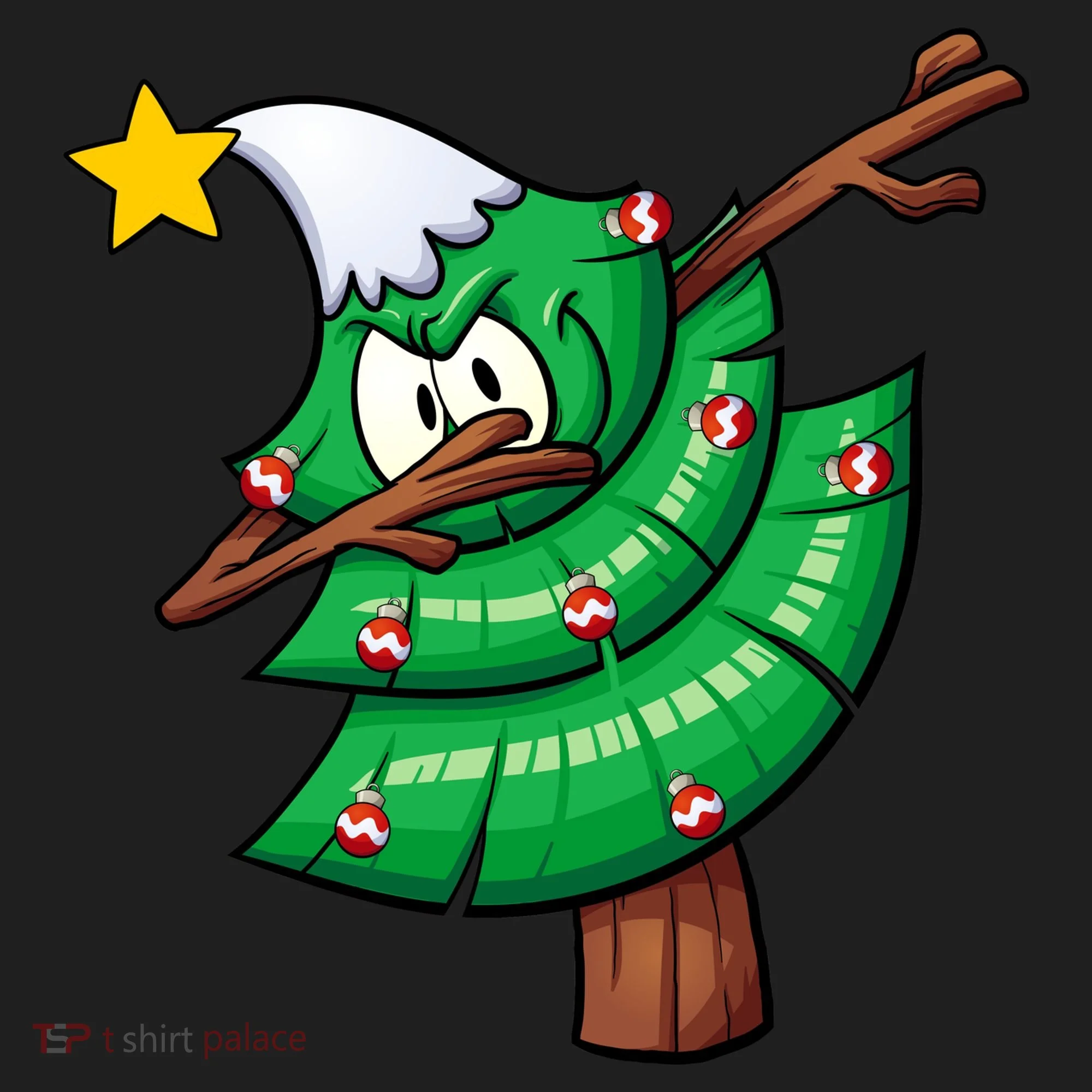 Dabbing Christmas Tree Golf Towel