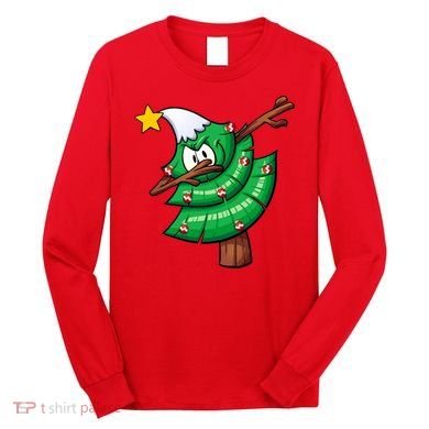 Dabbing Christmas Tree Long Sleeve Shirt