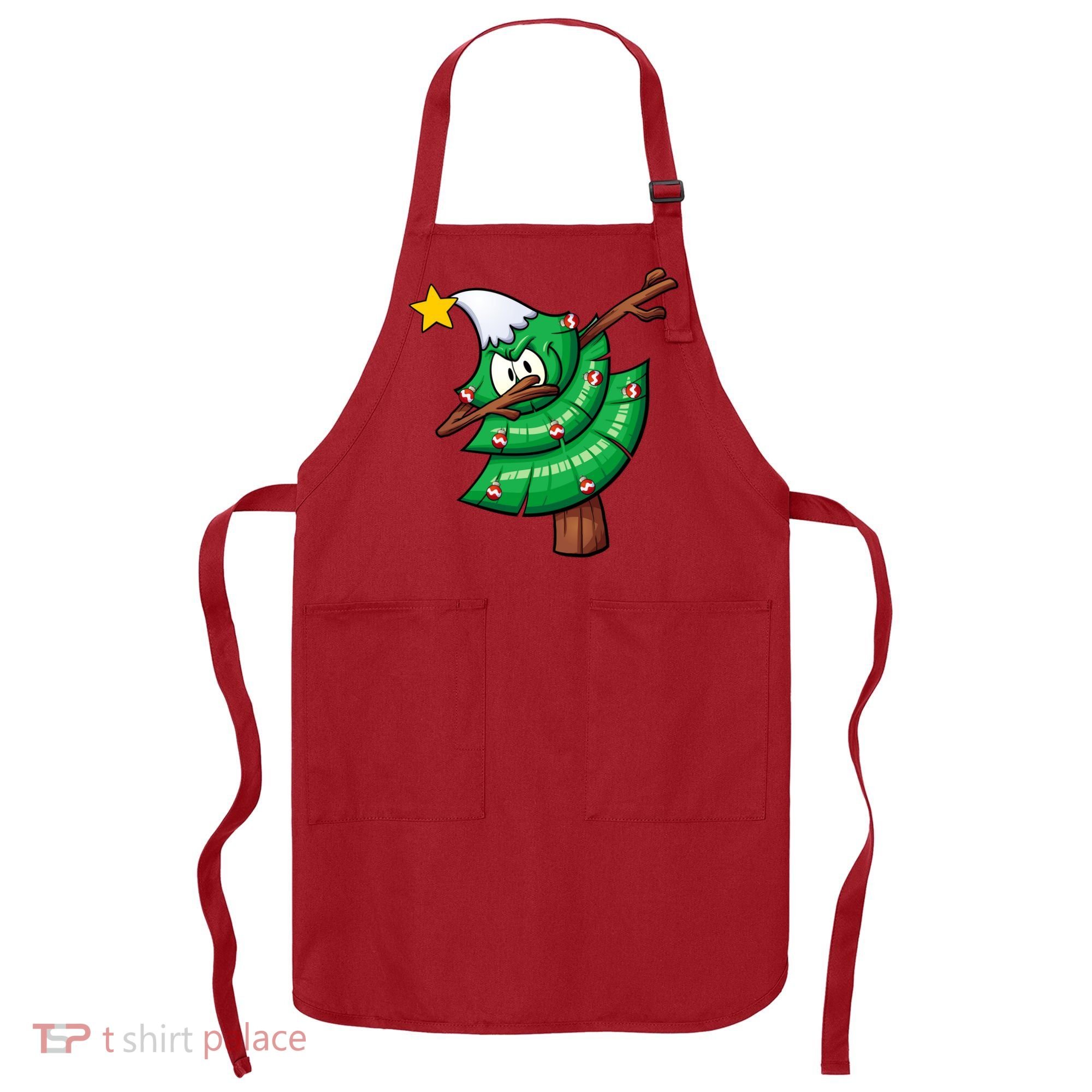 Dabbing Christmas Tree Apron