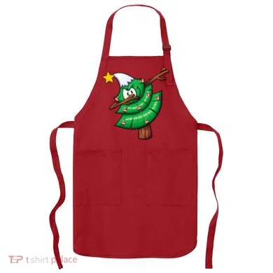 Dabbing Christmas Tree Apron