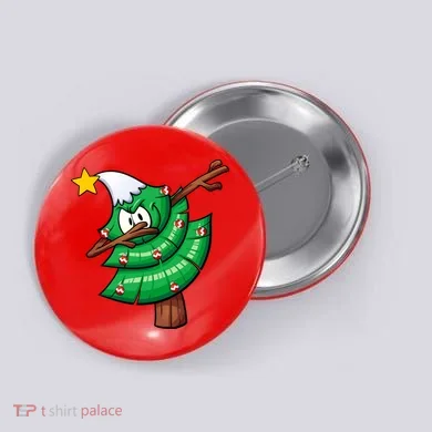 Dabbing Christmas Tree Button