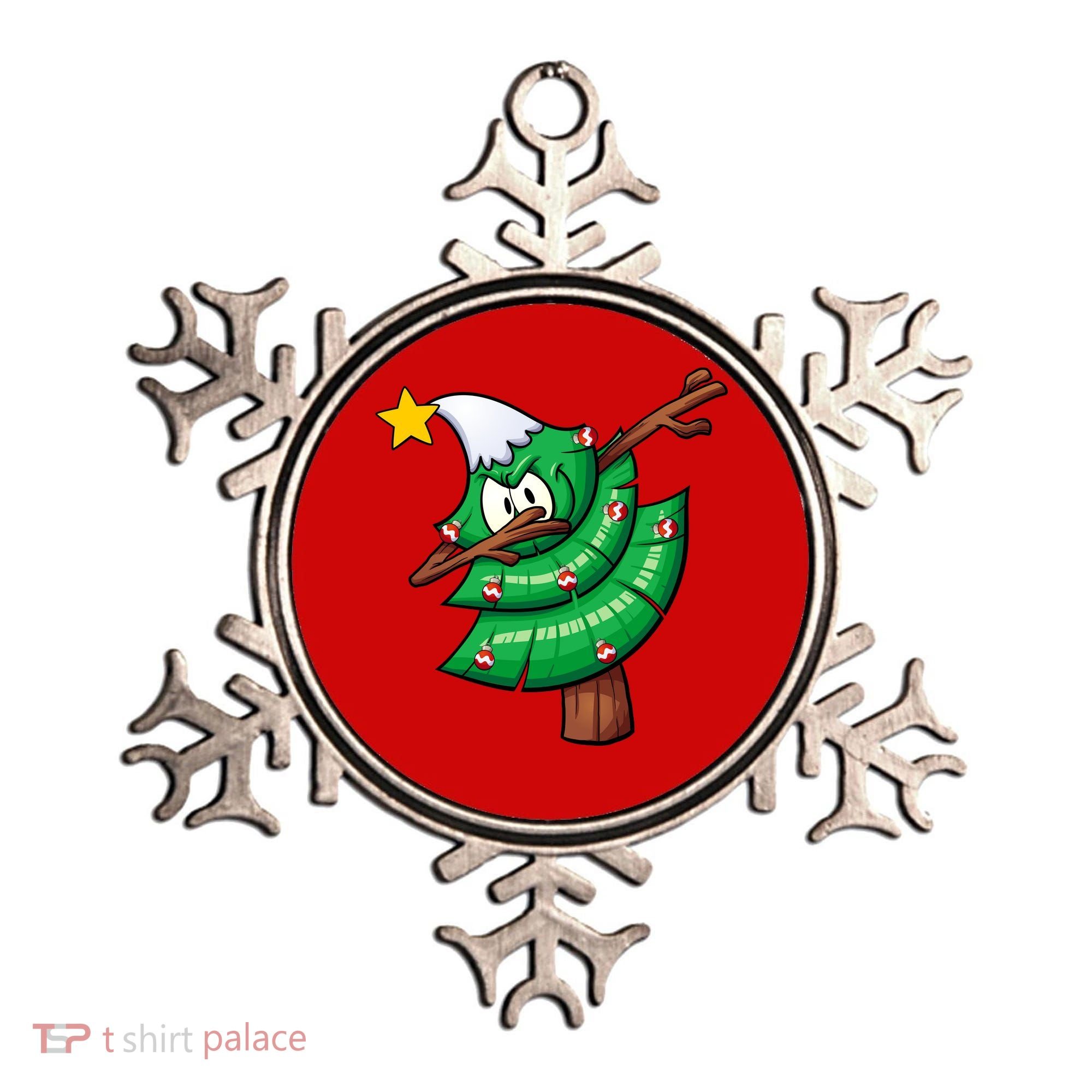 Dabbing Christmas Tree Ornament