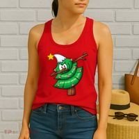 Dabbing Christmas Tree Women's Tank Top thumb 2