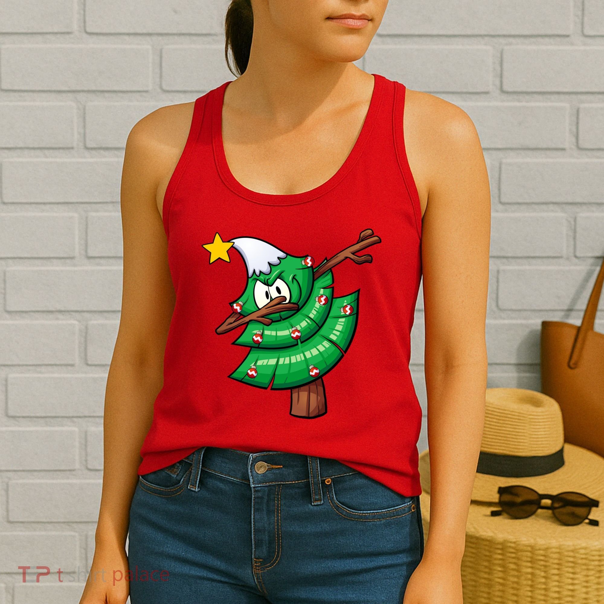 Dabbing Christmas Tree Women's Tank Top